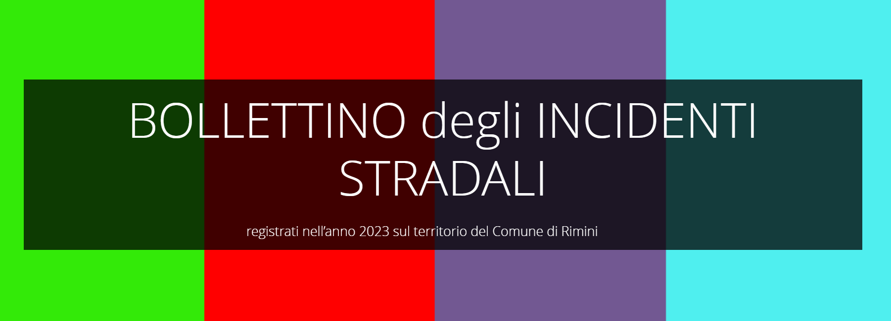 Bollettino degli incidenti stradali 2023 nel Comune di Rimini