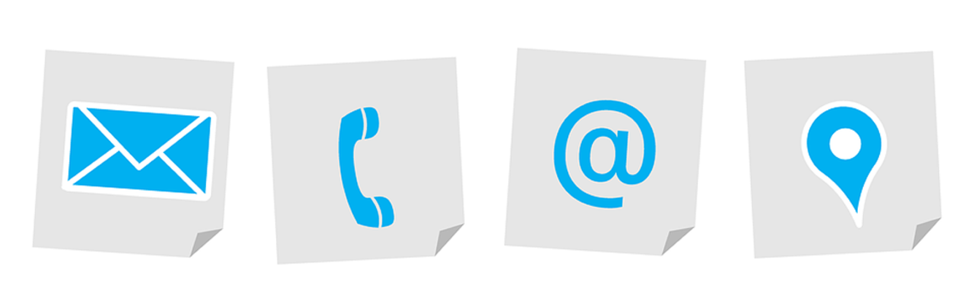 Simboli email, telefono e contatti vari
